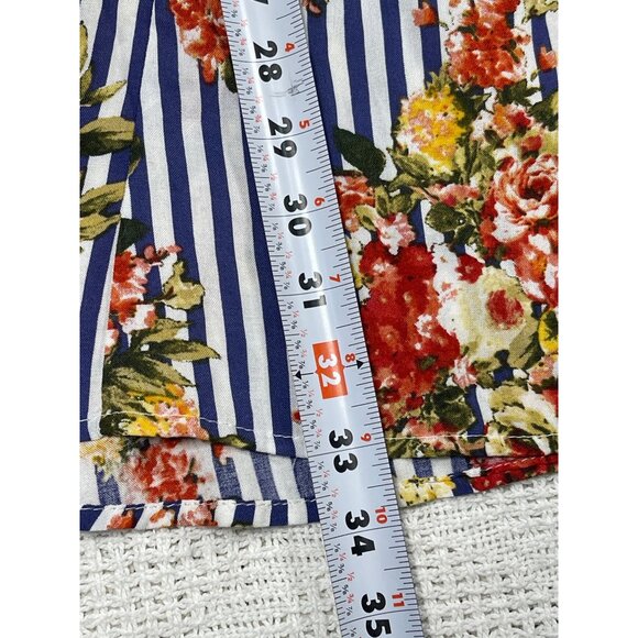 NWT VIBE Apparel Striped & Floral Sleeveless Sundress With Adjustable Straps - Picture 12 of 13